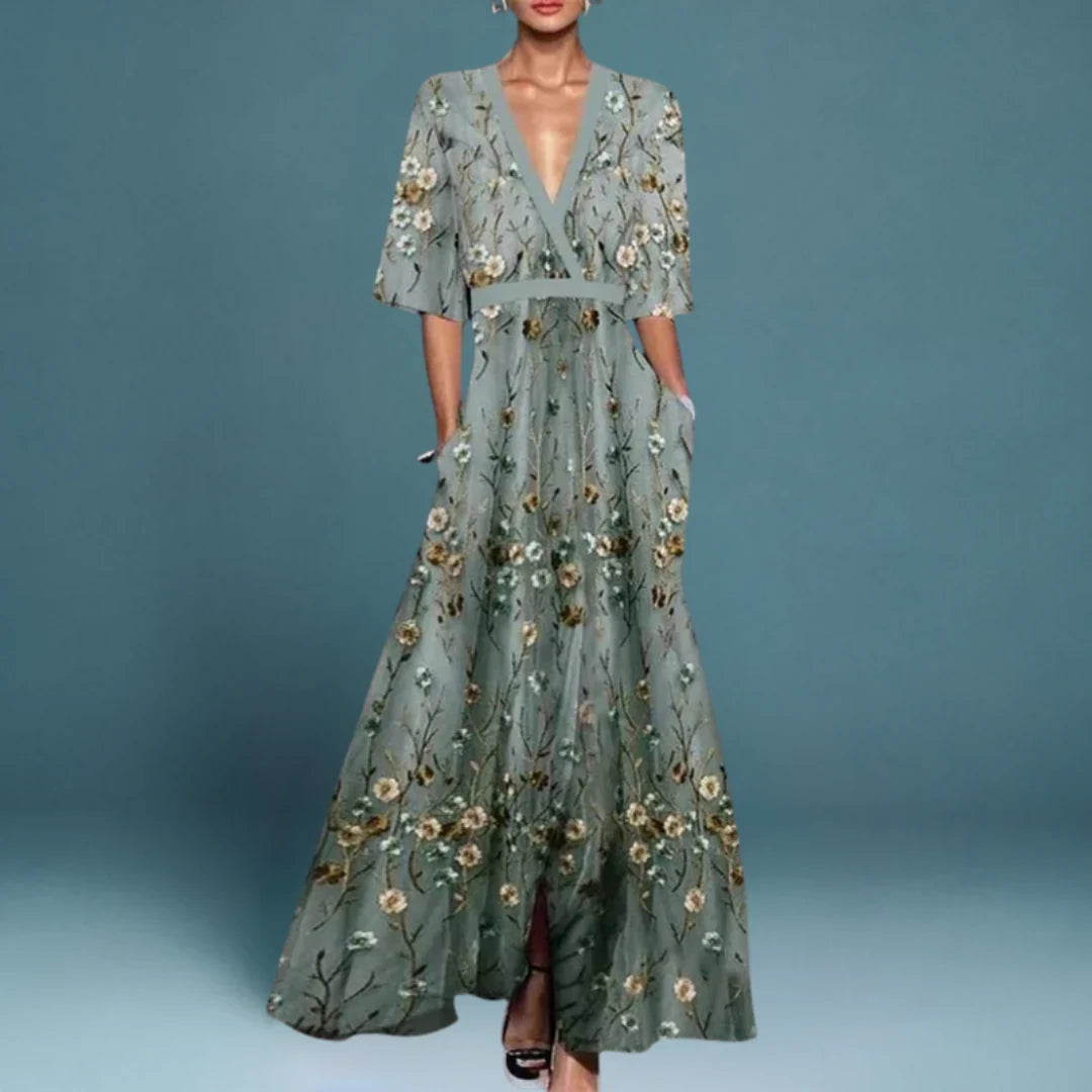 June | Embroidered Maxi Dress