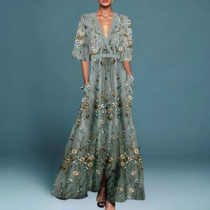June | Embroidered Maxi Dress